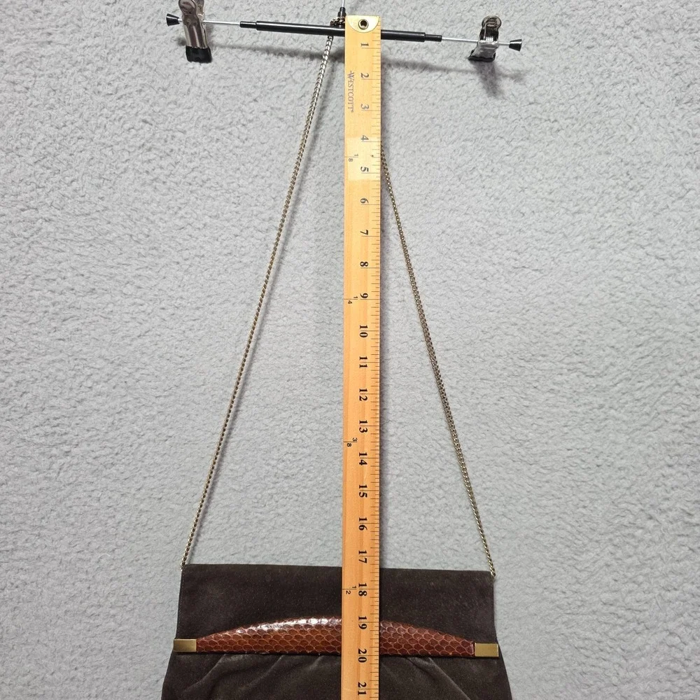 Vintage Bags by Supreme Brown Suede Chain Strap‎ 70's 80's Retro
